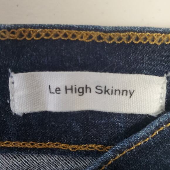 FRAME LE High Skinny Jeans Women's Size 25 Wythe Slit Hem Classic Denim Mid Rise - Picture 5 of 9